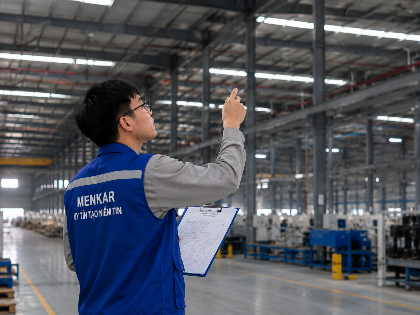nhân viên khảo sát nhà xưởng kcn vsip