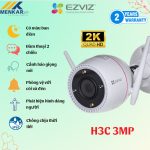 Camera EZVIZ H3C (3Mp) 2K, Tích Hợp Đàm Thoại 2 Chiều, Công Nghệ AI