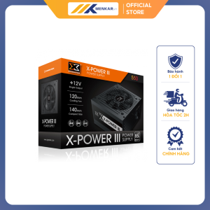 Nguồn máy tính Xigmatek X-Power III X550 - 500W, Fan12cm, Kèm dây nguồn, EN45983