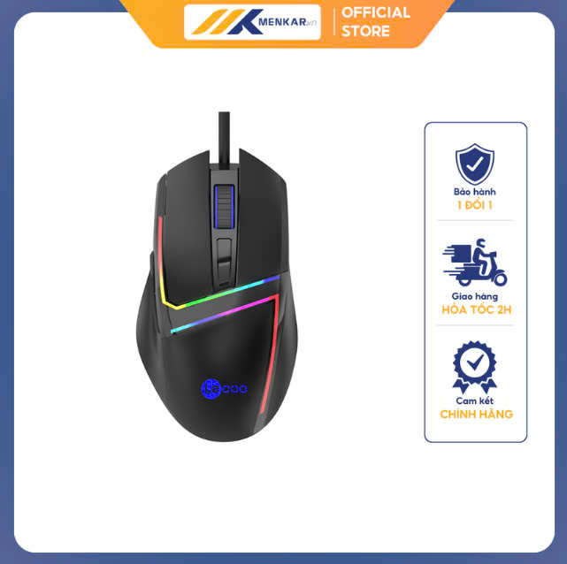 Chuột Gaming Lecoo MS106 USB Đen (Có dây)