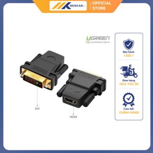Đầu chuyển đổi DVI 24 + 1 đực sang HDMI (DVI to HDMI) Ugreen 20124