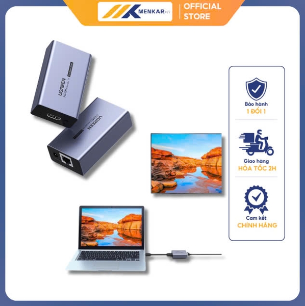 Thiết bị kéo dài HDMI 70m qua cáp Lan Cat5/6 1080@60Hz Ugreen 20519