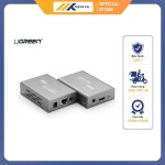 Bộ kéo dài HDMI qua cáp mạng 100m Cat5, 6 có điều khiển IR, màu đen Ugreen (40210)